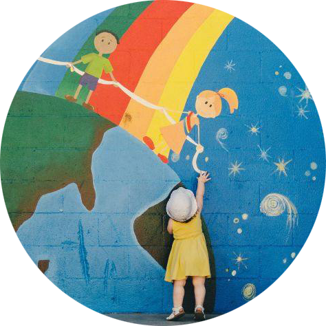 ребенок и радуга